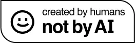 Created by humans not by ai badge white@2x